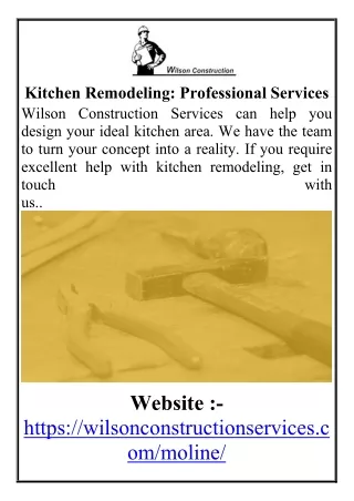 Kitchen Remodeling  Professional Services