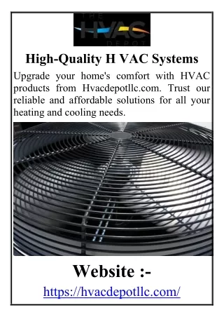 High-Quality H VAC Systems