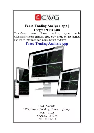 Forex Trading Analysis App  Cwgmarkets.com