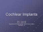 Cochlear Implants