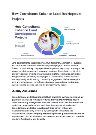 Strategic Solutions Leveraging Consultants for Successful Land Development Proj