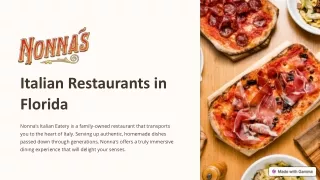 Best Italian Restaurants in Florida