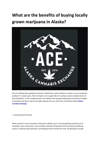 ACE Alaska dispensary near me