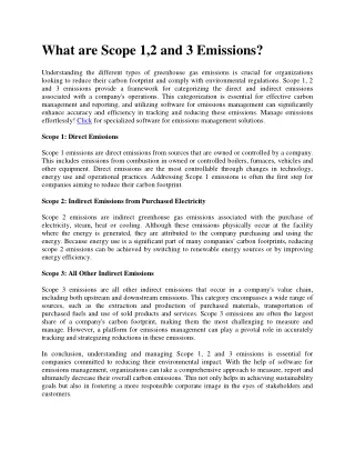 What are Scope 1,2 and 3 Emissions?