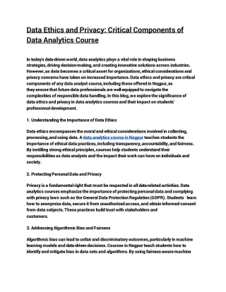 Data Ethics and Privacy_ Critical Components of Data Analytics Course