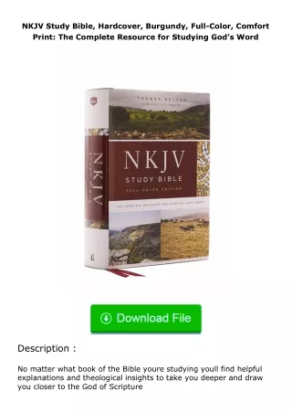 ✔️READ ❤️Online NKJV Study Bible, Hardcover, Burgundy, Full-Color, Comfort Pri