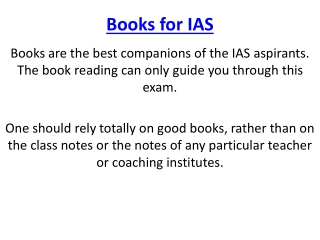 Books for IAS