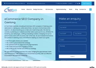 Ecommerce SEO Company Geelong