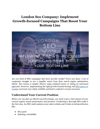 London Seo Company_ Implement Growth-focused Campaigns That Boost Your Bottom Line