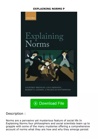 (❤️pdf)full✔download EXPLAINING NORMS P