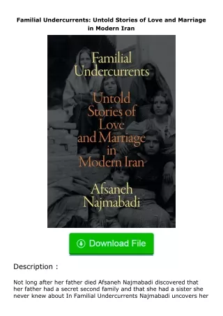 ❤️get (⚡️pdf⚡️) download Familial Undercurrents: Untold Stories of Love and Ma