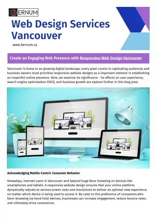 Responsive Website Design Vancouver