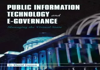 Download  [PDF]  Public Information Technology and E-Governance: