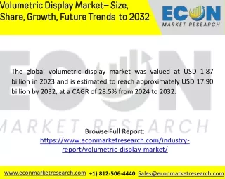 Volumetric Display Market | Size, Share, Trends, Growth Drivers and SWOT Analysi