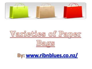 Variety of Paper Bags