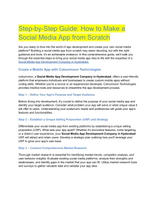 Step-by-Step Guide_ How to Make a Social Media App from Scratch