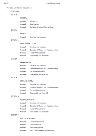 Hyundai HL780-3 Wheel Loader Service Repair Manual