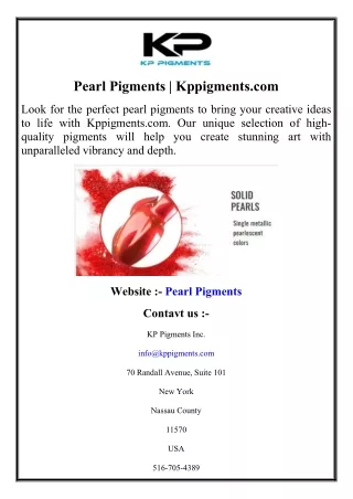Pearl Pigments  Kppigments