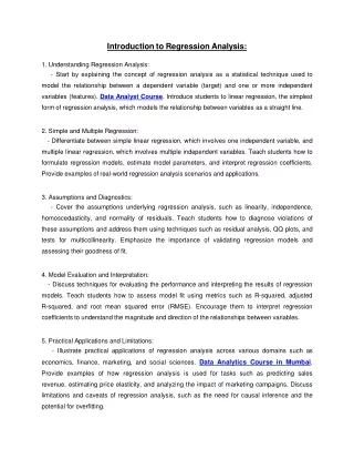 Introduction to Regression Analysis_