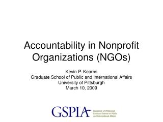 Accountability in Nonprofit Organizations (NGOs)