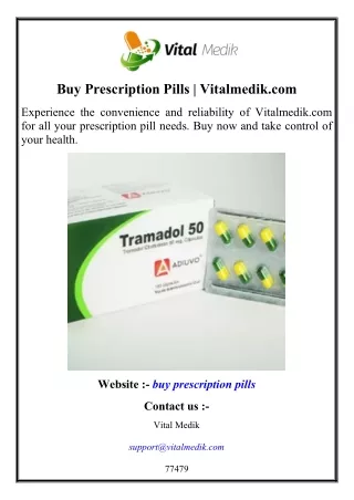 Buy Prescription Pills  Vitalmedik.com