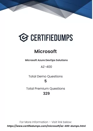 Become a DevOps Expert with AZ-400 Certification | Exam Prep with Certifiedumps