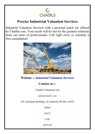 Precise Industrial Valuation Services