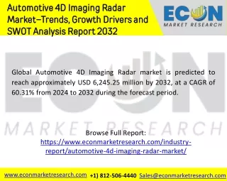 Automotive 4D Imaging Radar Market