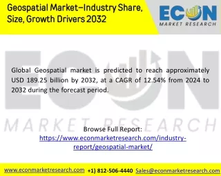 Geospatial Market