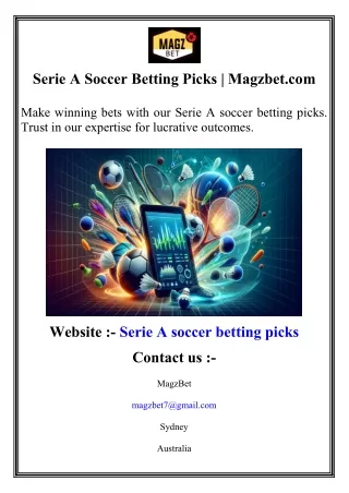 Serie A Soccer Betting Picks   Magzbet.com