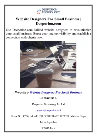 Website Designers For Small Business  Deeporion.com