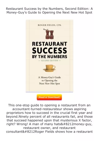 ❤️get (⚡️pdf⚡️) download Restaurant Success by the Numbers, Second Edition: