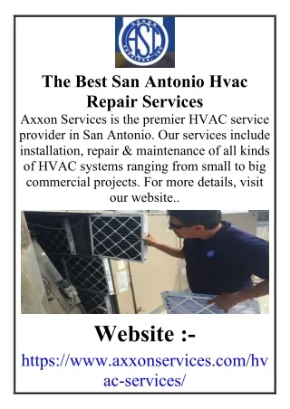 The Best San Antonio Hvac Repair Services