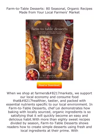 (❤️pdf)full✔download Farm-to-Table Desserts: 80 Seasonal, Organic Recipes M