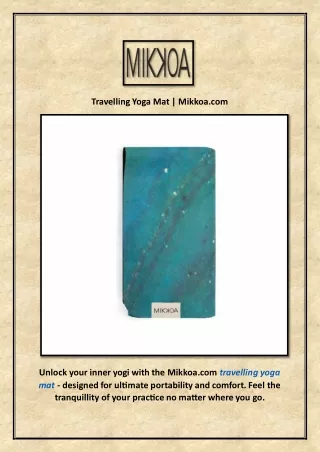 Travelling Yoga Mat | Mikkoa.com