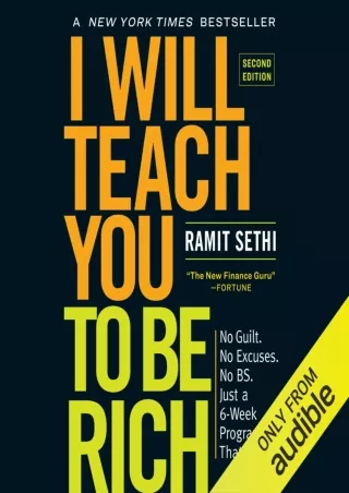 PDF/READ❤  I Will Teach You to Be Rich: No Guilt. No Excuses. No B.S. Just a 6-Week