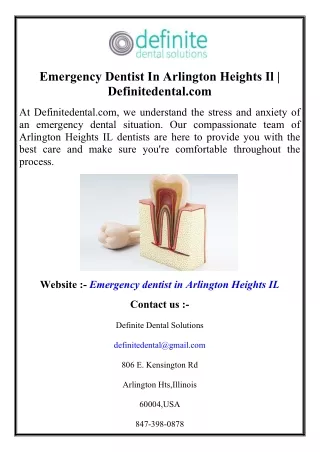 Emergency Dentist In Arlington Heights Il  Definitedental.com
