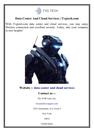 Data Center And Cloud Services   Tvgtech.com