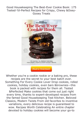 ❤PDF⚡ Good Housekeeping The Best-Ever Cookie Book: 175 Tested-'til-Perfect