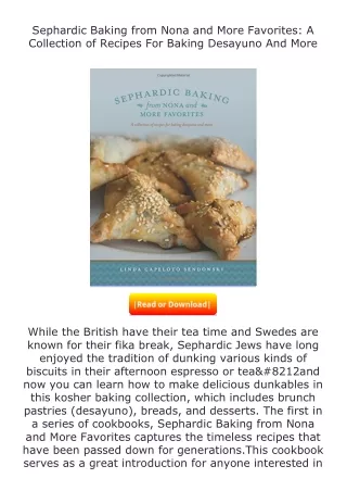 download⚡️ free (✔️pdf✔️) Sephardic Baking from Nona and More Favorites: A