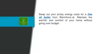 Free Oil Boiler  Warmfront.uk