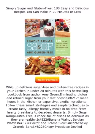 [PDF]❤READ⚡ Simply Sugar and Gluten-Free: 180 Easy and Delicious Recipes Yo