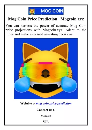 Mog Coin Price Prediction  Mogcoin.xyz