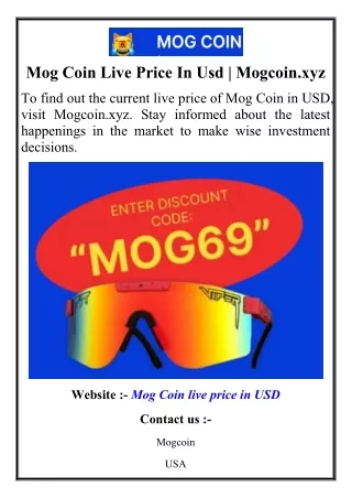 Mog Coin Live Price In Usd  Mogcoin.xyz