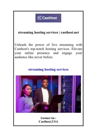 streaming hosting services | casthost.net