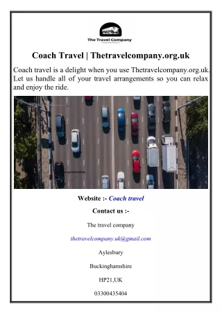 Coach Travel  Thetravelcompany.org.uk