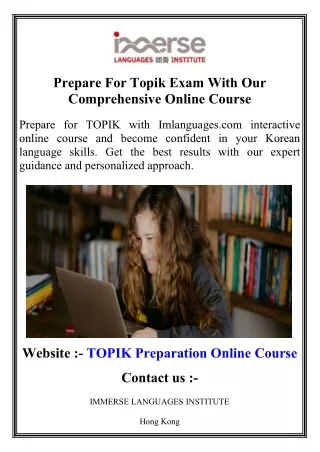 Prepare For Topik Exam With Our Comprehensive Online Course