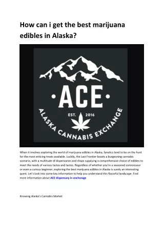 ACE - Alaska Cannabis Exchange