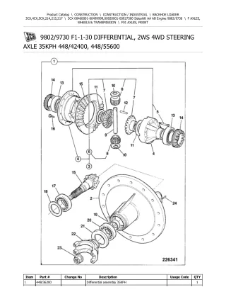 JCB 3CX BACKOHE LOADER Parts Catalogue Manual (Serial Number 00920001-00927500)