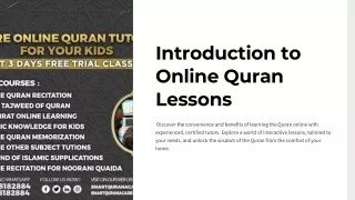 The Convenience of Online Quran Lessons